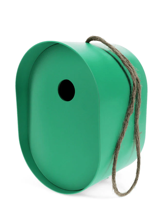 Oval Bamboo Birdhouse Green