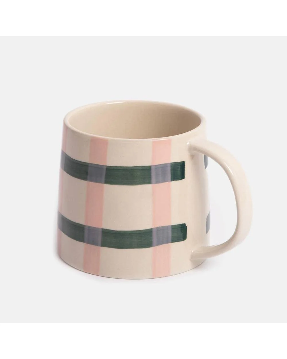 Pink/Teal Check Large Mug - Image 2