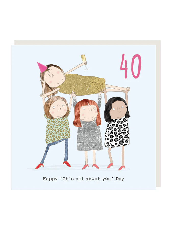 Girl 40 Happy Day Card