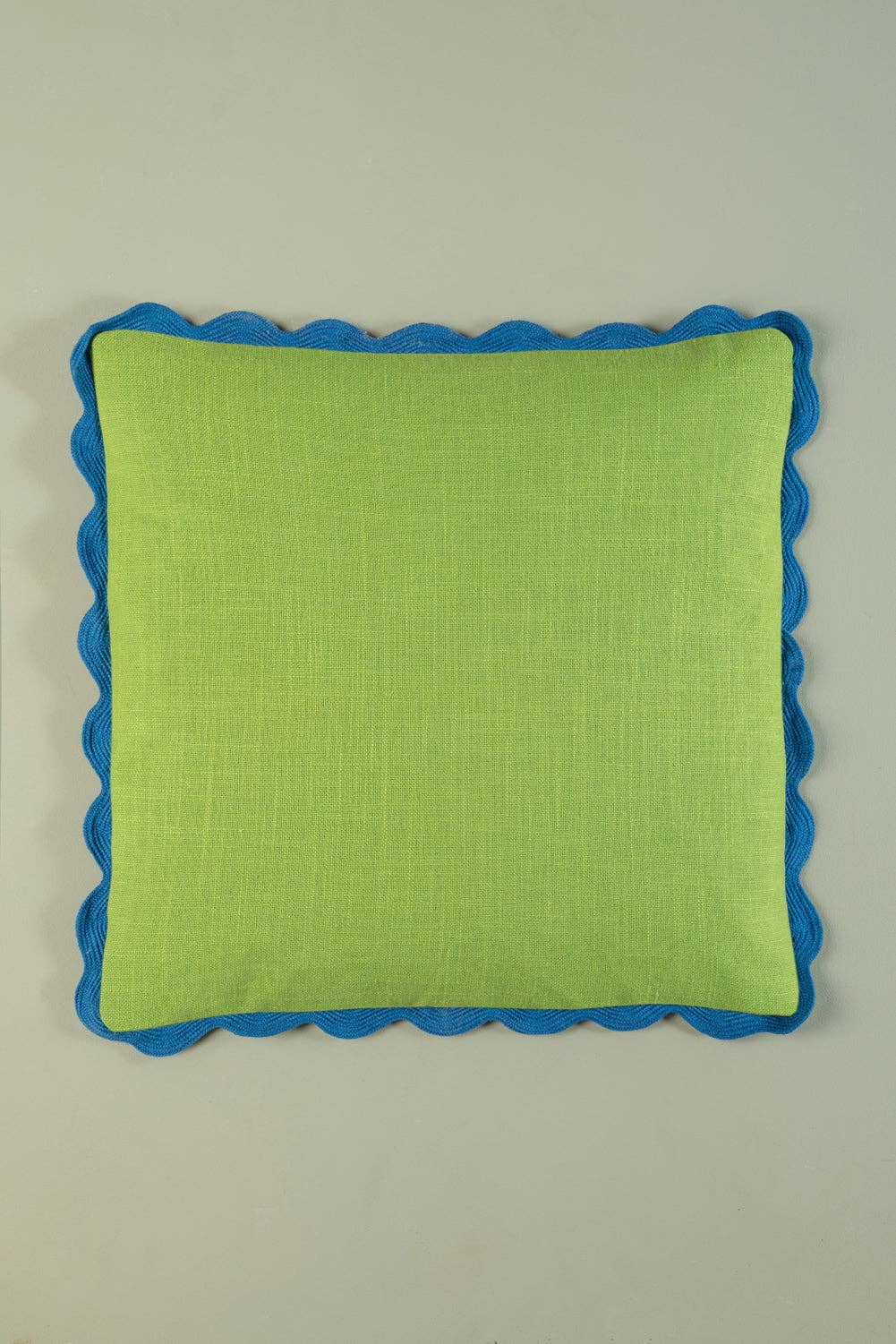 Sage Block Colour Cotton Cushion
