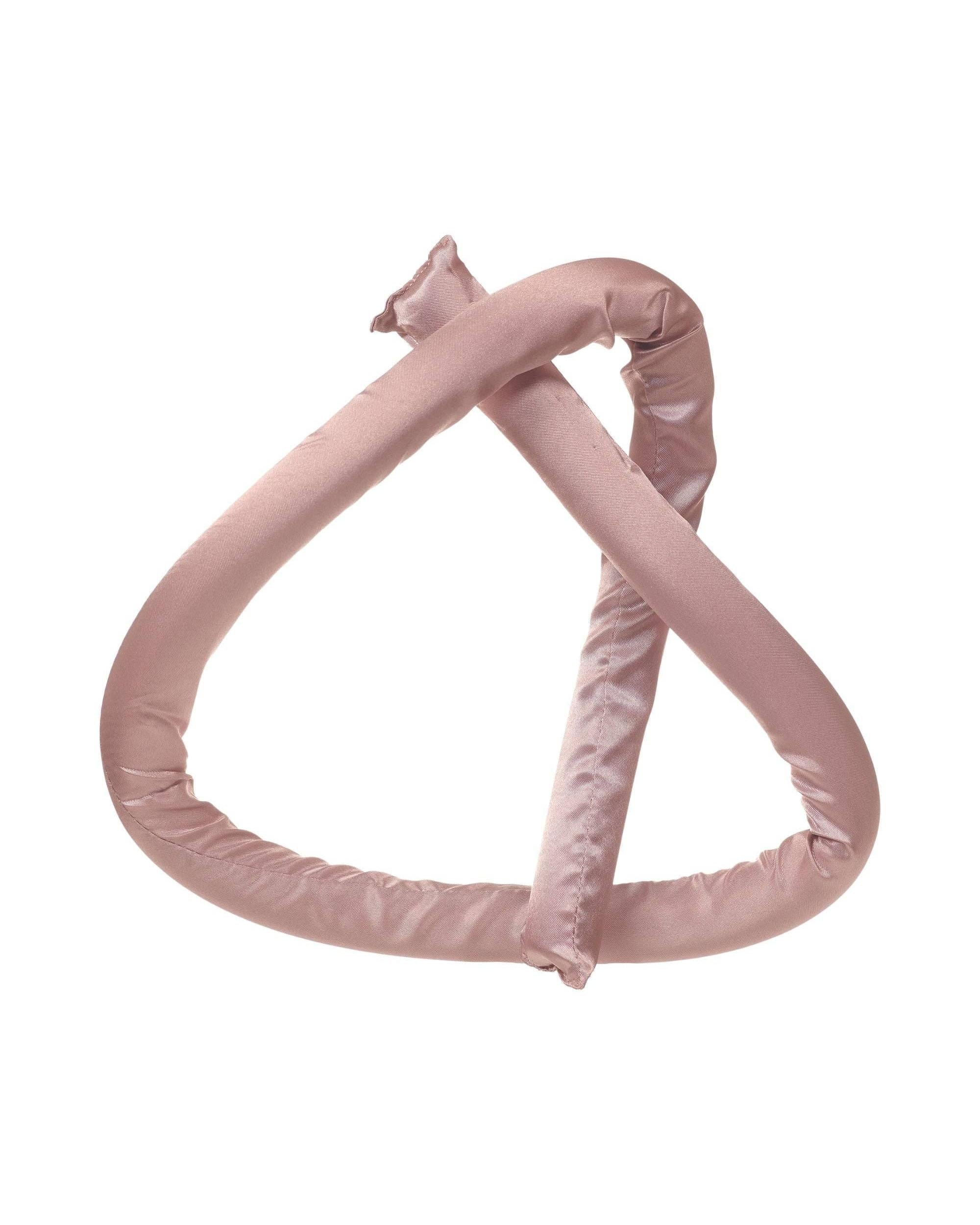 Satin Heatless Curls Set with Clip - Dusty Rose - Image 3