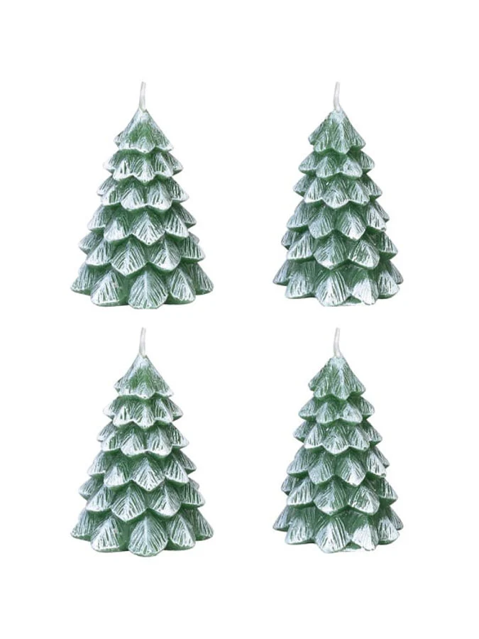 Set of 4 Christmas Tree Candles