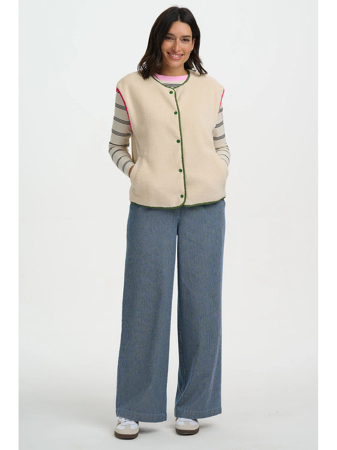 Sophie Fleece Gilet - Oatmeal - Image 4