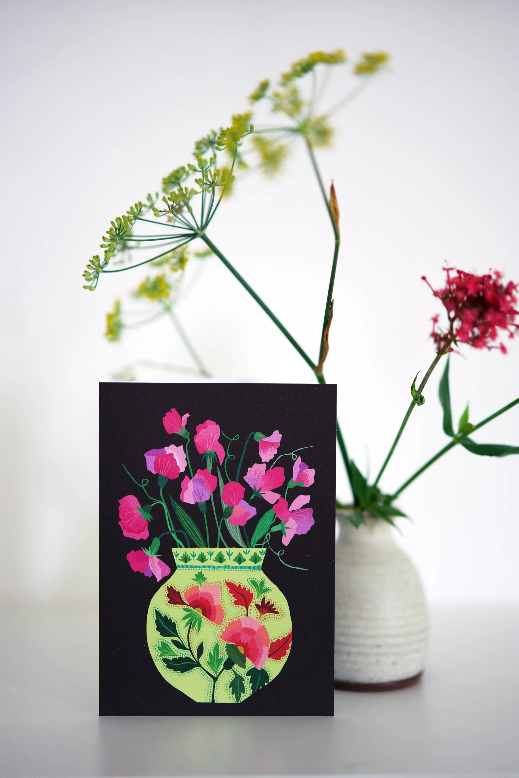 Sweet Peas Greetings Card - Image 2
