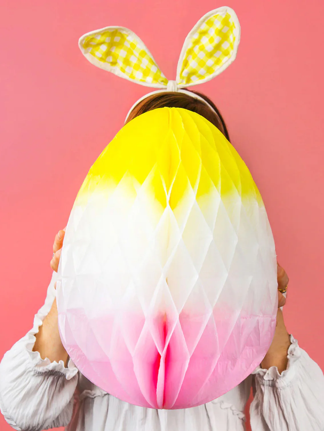 Spring Bunny Honeycomb Ombré Egg - Image 3