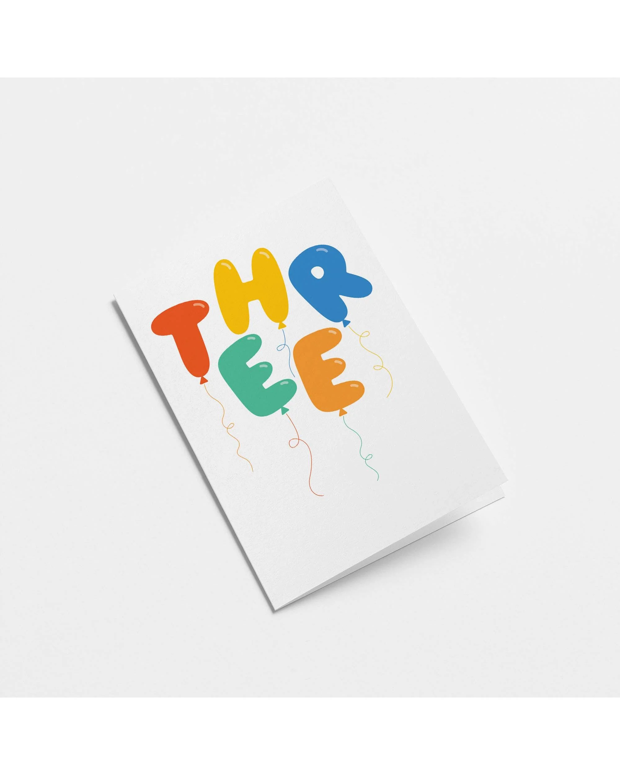 Three — 3rd Birthday Greeting Card - Image 2