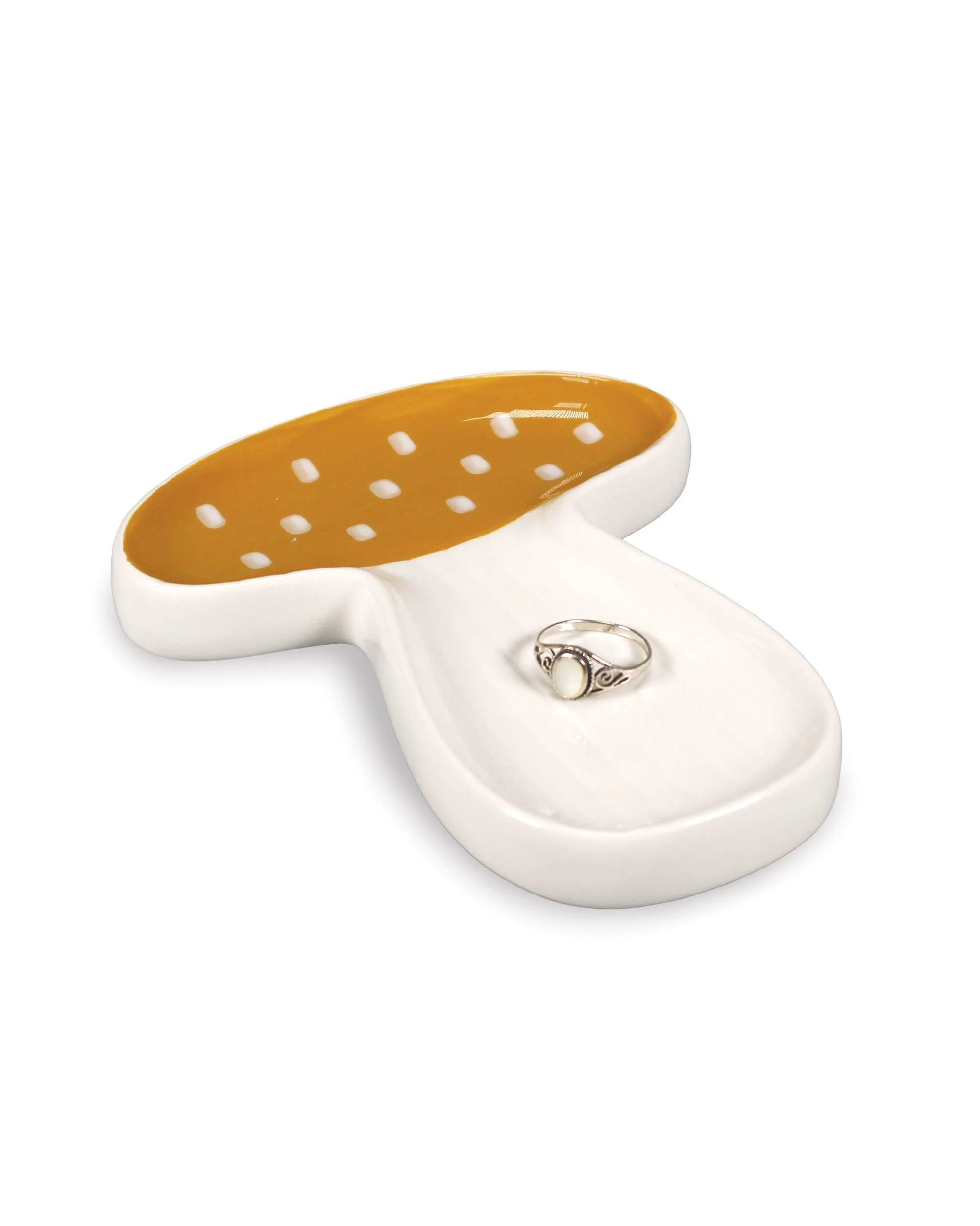 Trinket Key Ring Dish Ceramic Mushroom Woodland - Image 2