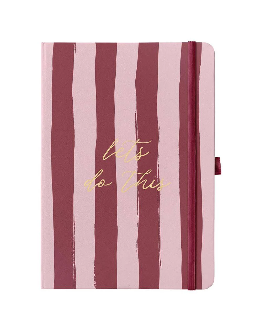 Undated Planner Diary, Daily Schedules & Notes, Stripe Cover
