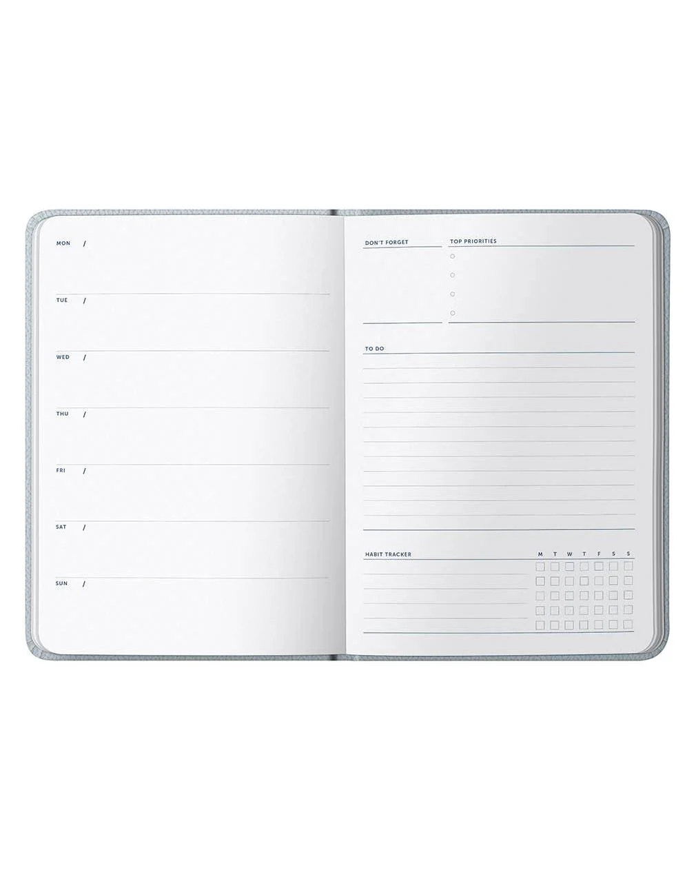 Undated Weekly Planner, Notes & To Dos - Cloud Faux Leather - Image 4