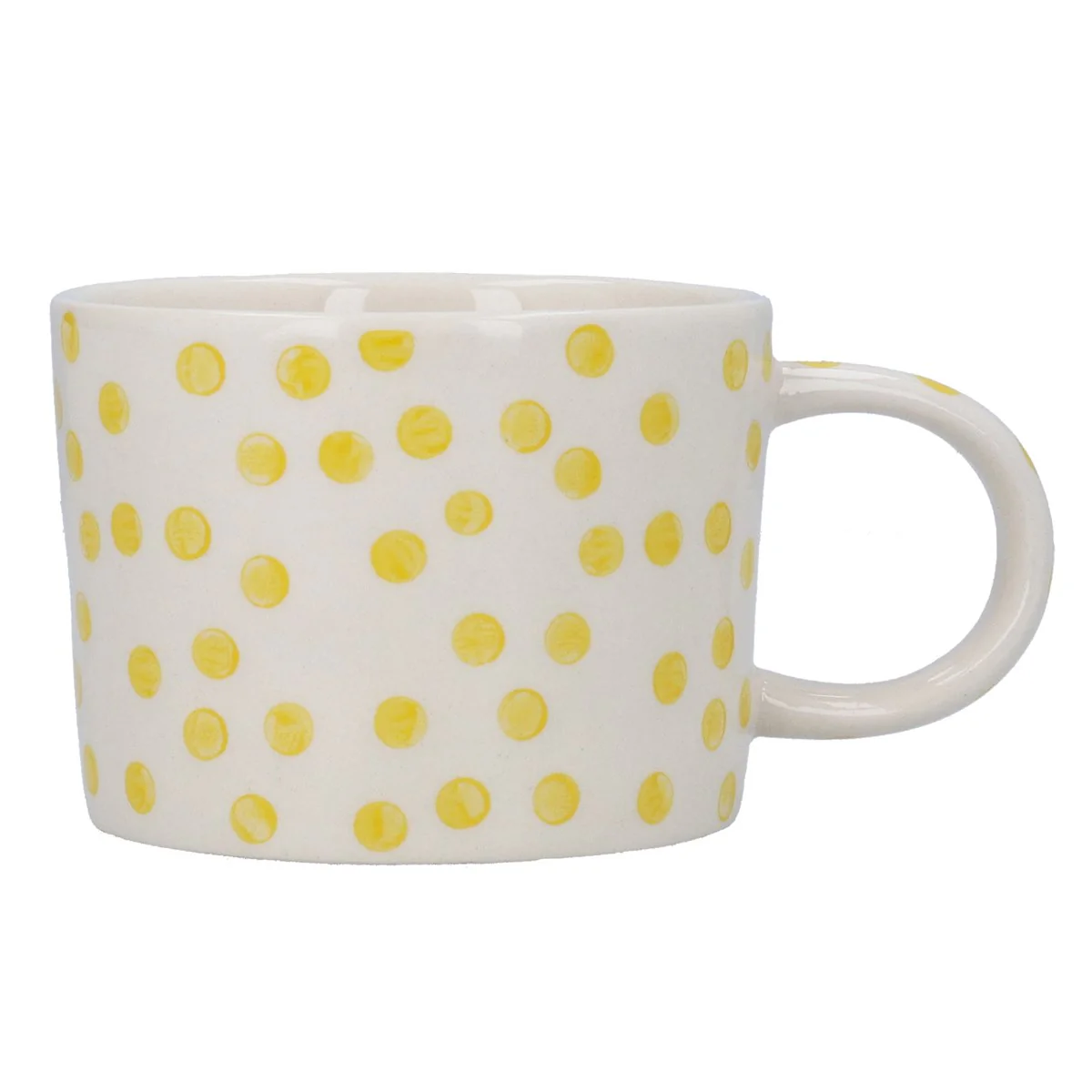 Yellow Dots Stoneware Mug