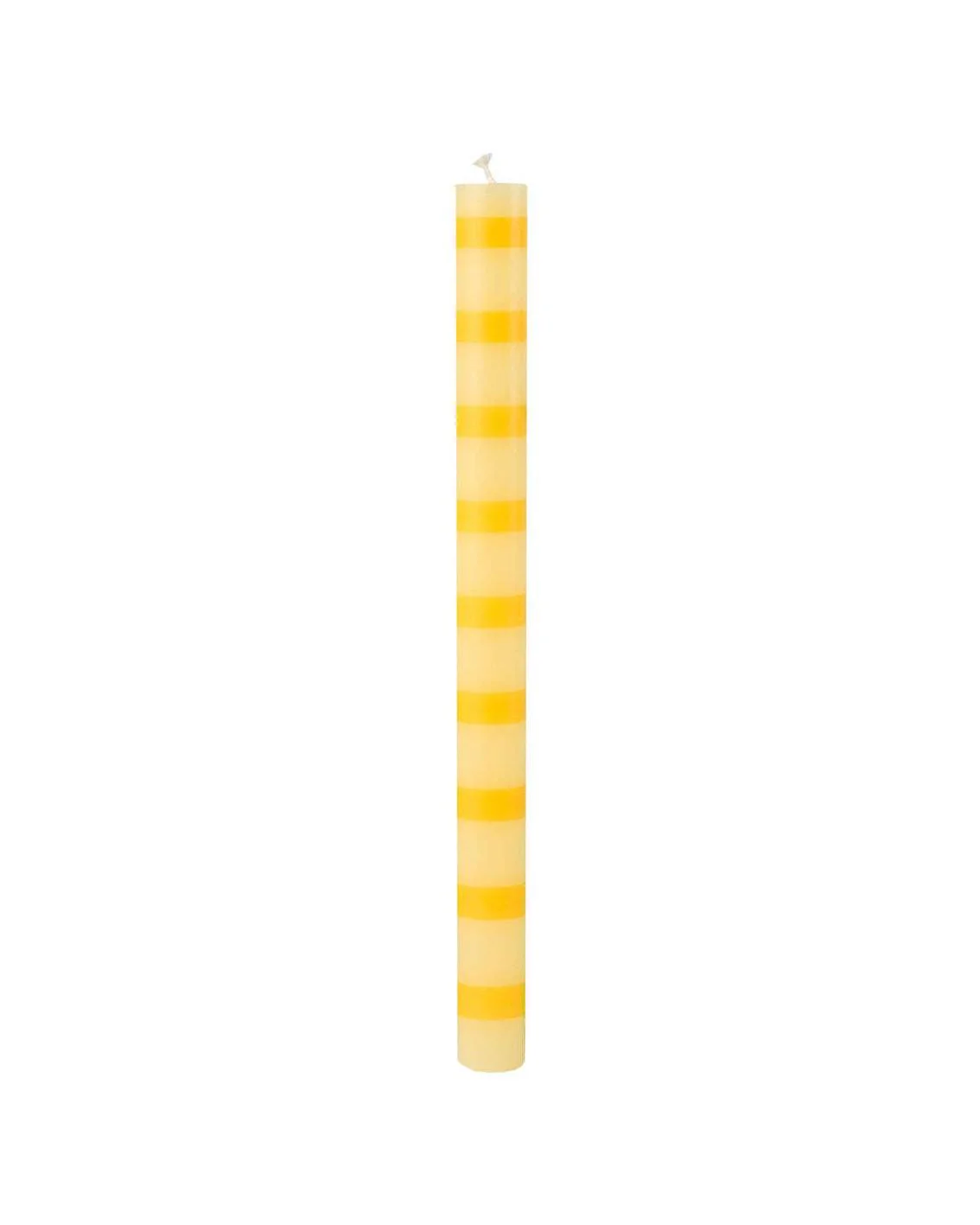 Yellow Stripe Dinner Candle